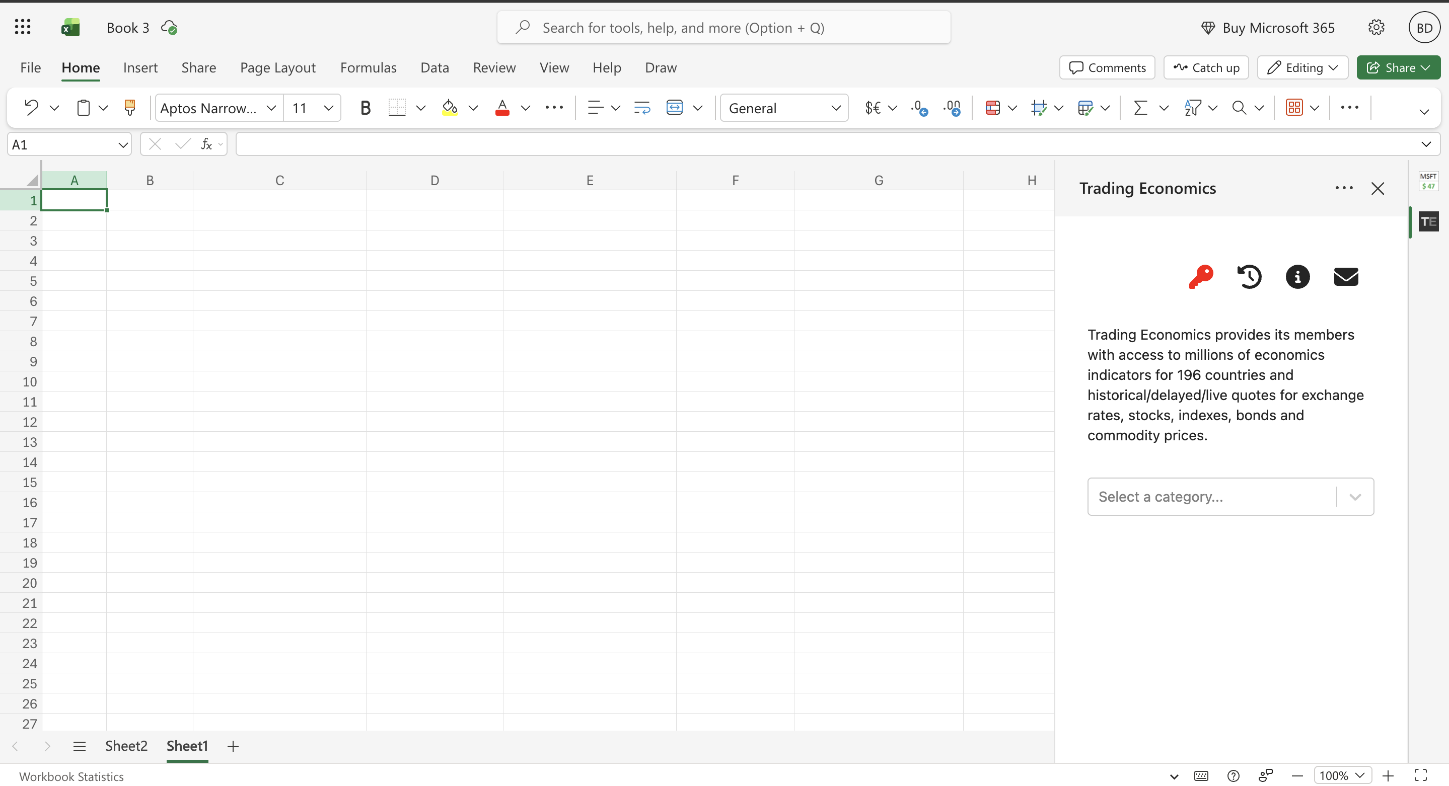 Excel web add-in overview